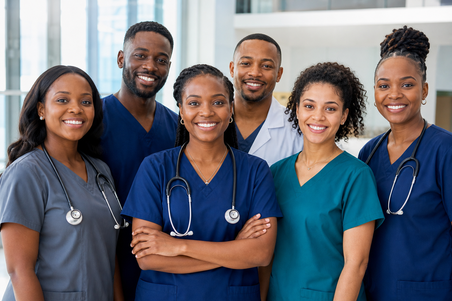 Black healthcare team