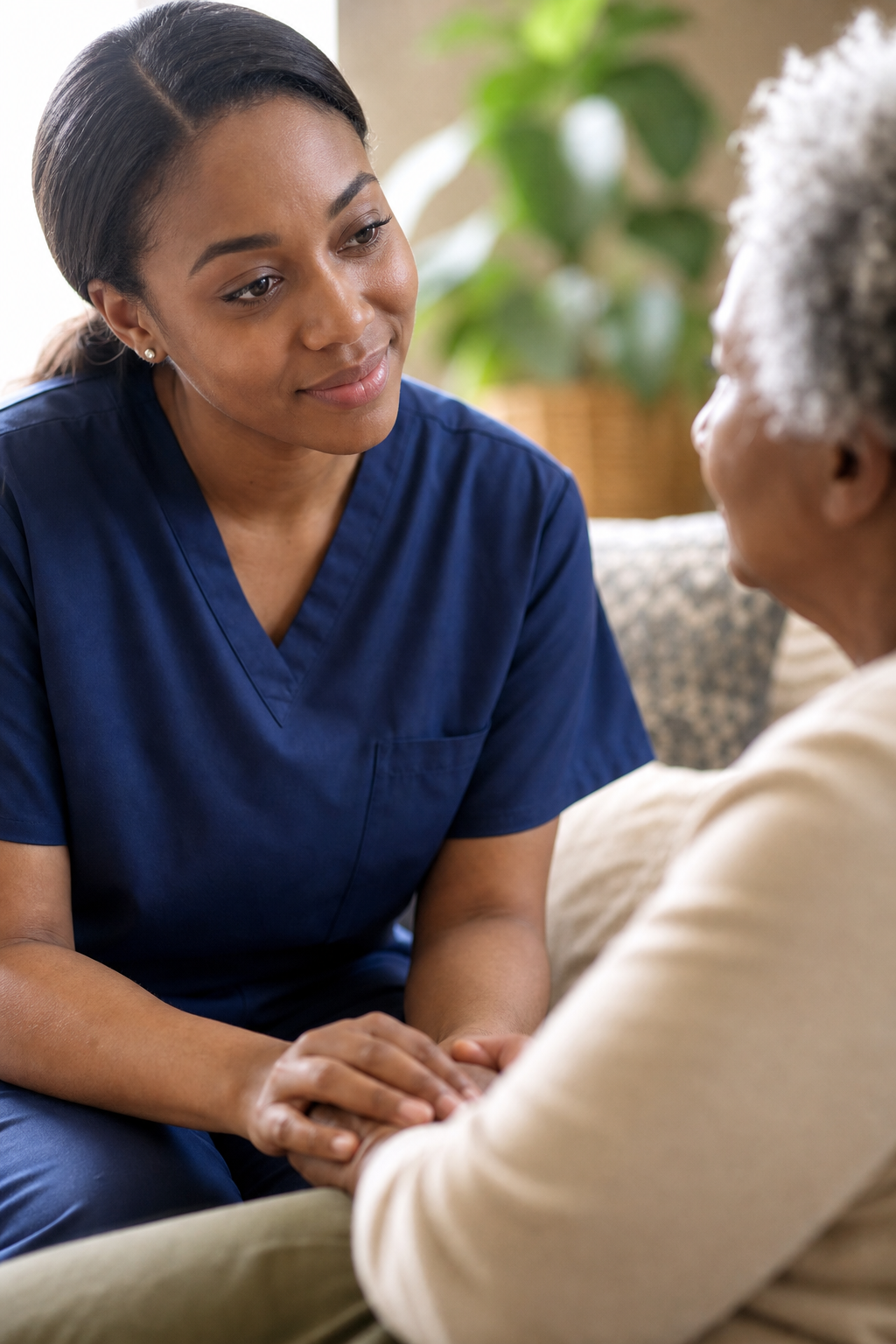 Caregiver with patient